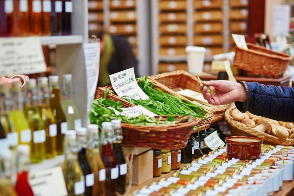 Health food store interior