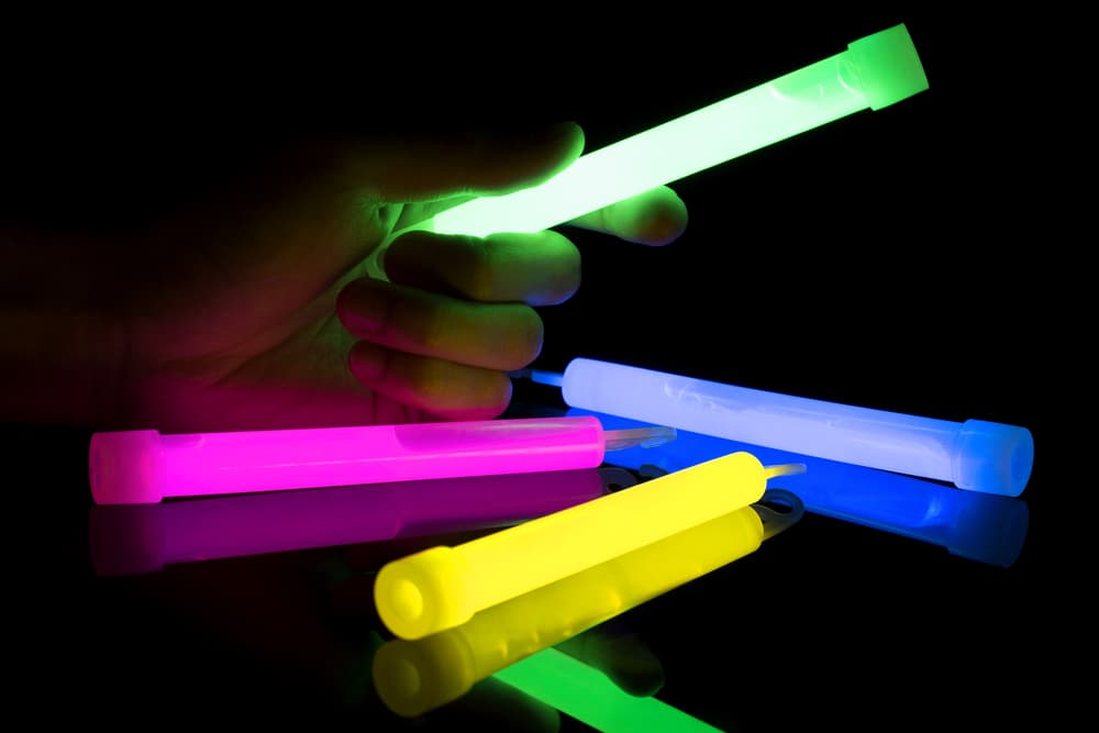 Glow sticks in the dark