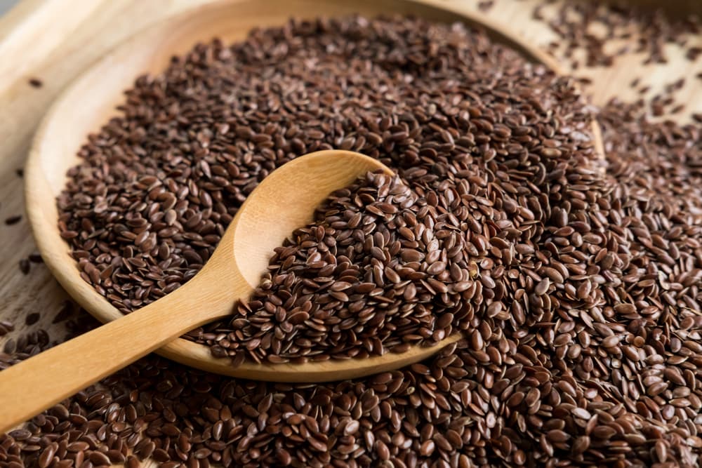 Flaxseeds in a bowl