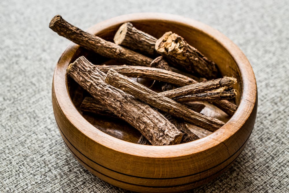 Dried licorice root branches