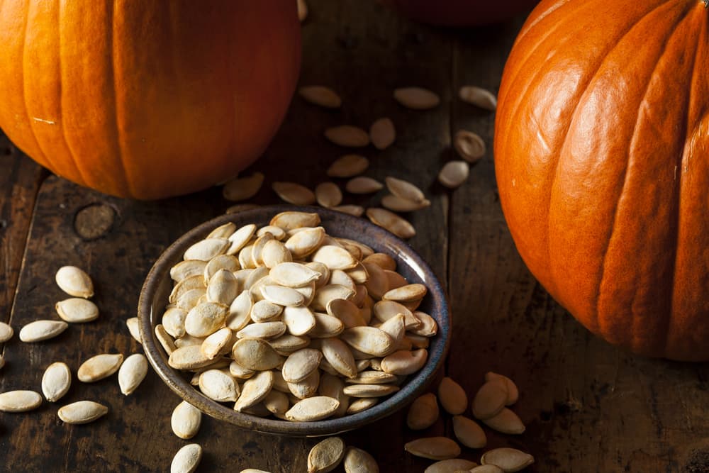 pumpkin seeds on the table