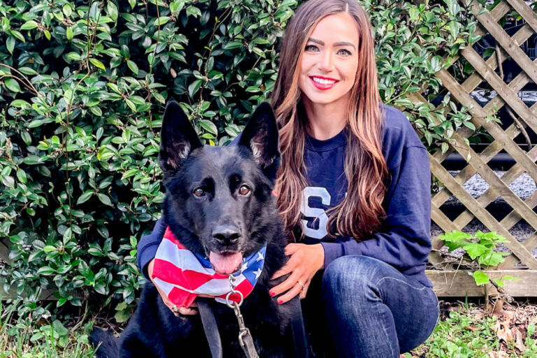 Sylvalyn Simpson and her dog Hugo