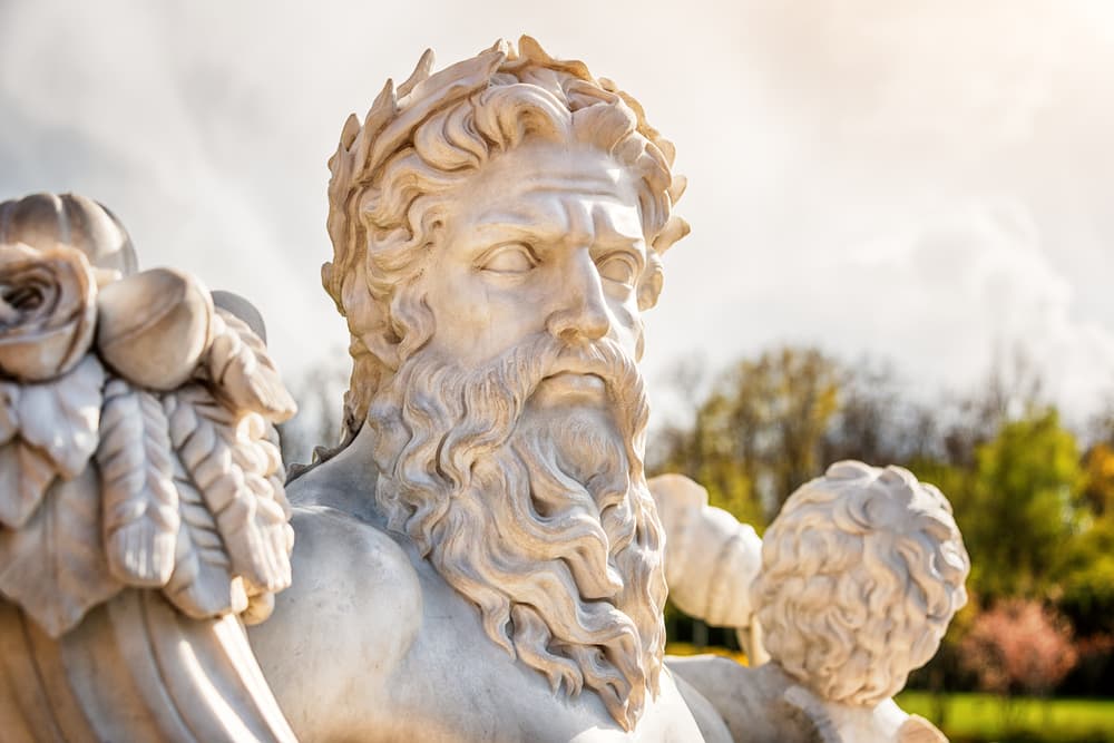 Statue of a Greek god for greek dog names