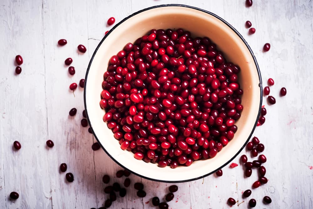 Cranberry on table
