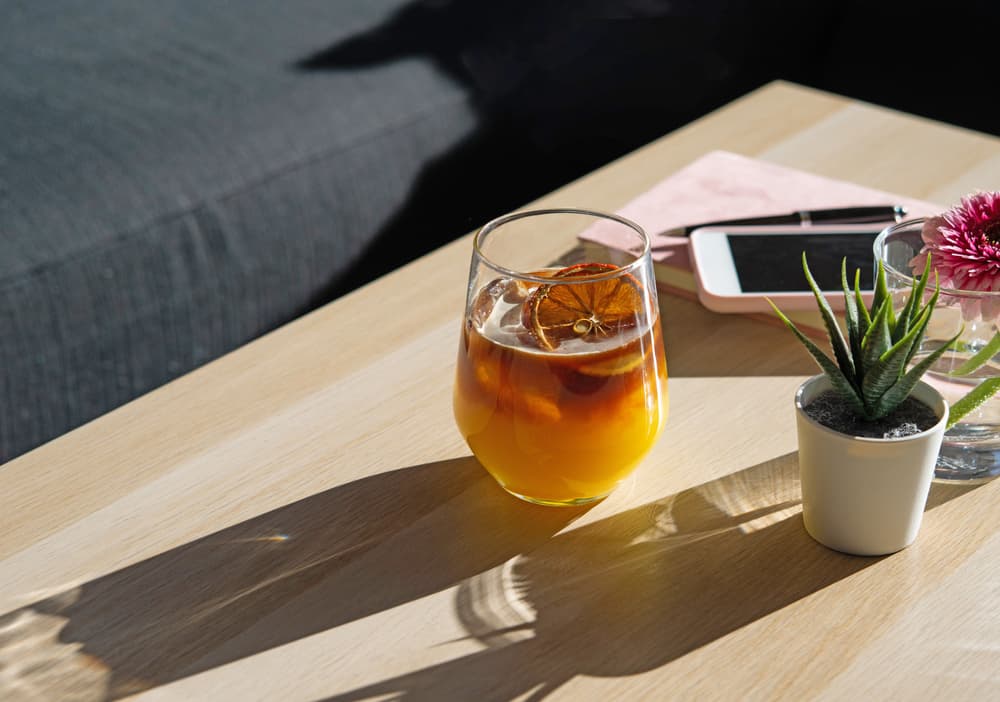 cocktail on table