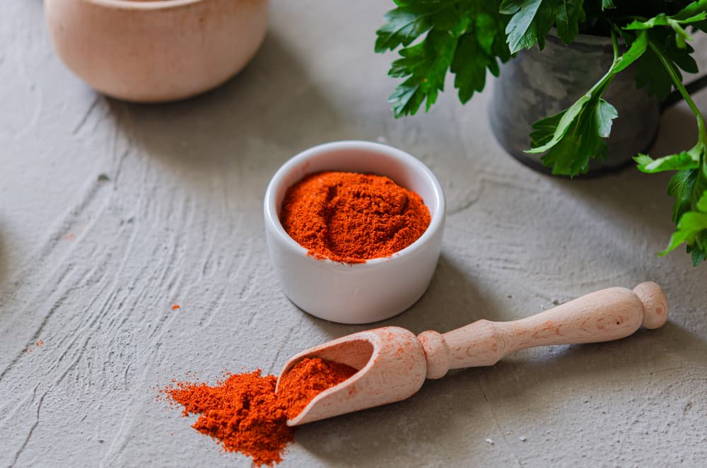 Chilli powder on table