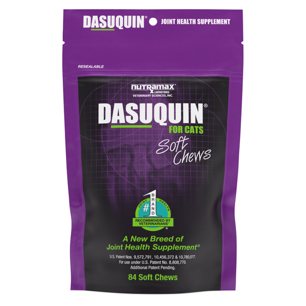 Package of Dasuquin joint health supplement soft chews for cats