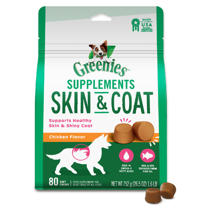 Greenies skin and coat supplements