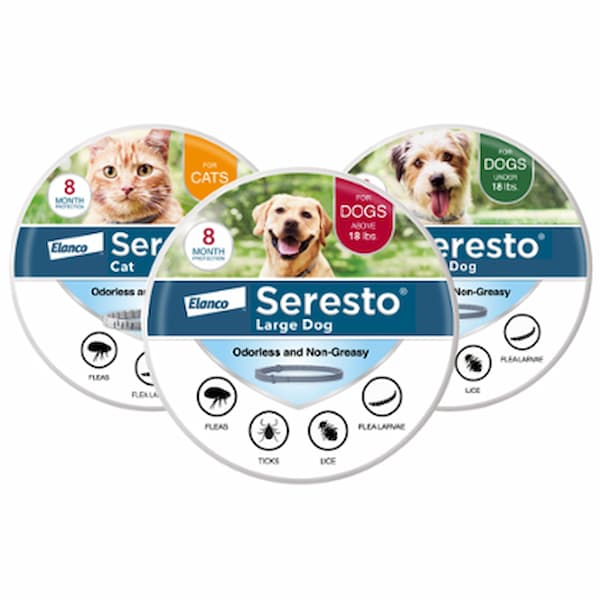 Seresto flea and tick collars for dogs and cats