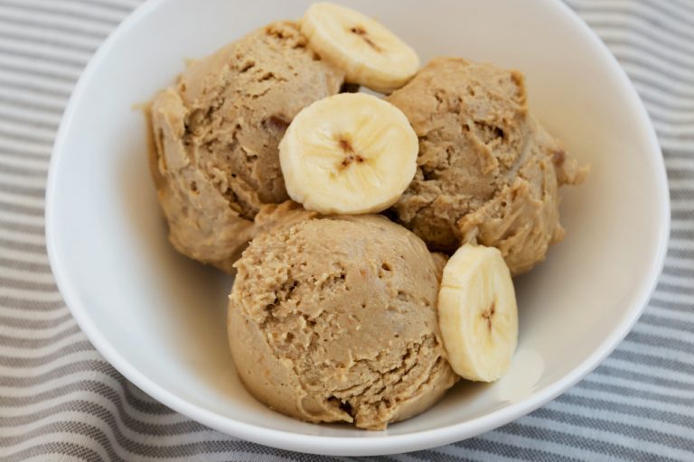 peanut butter and banana dog ice cream