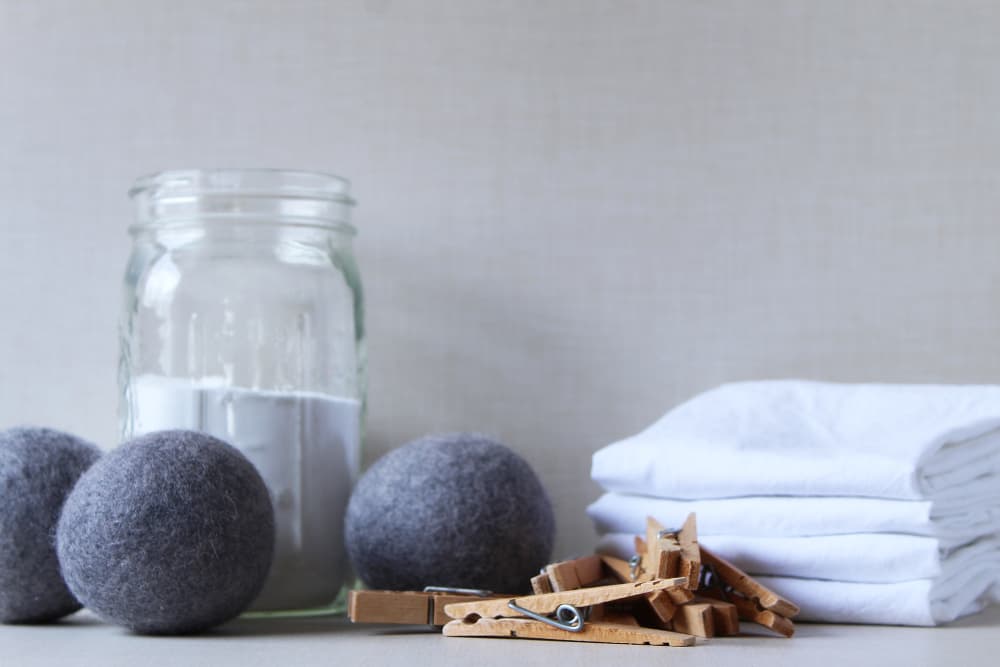 dryer balls on counter
