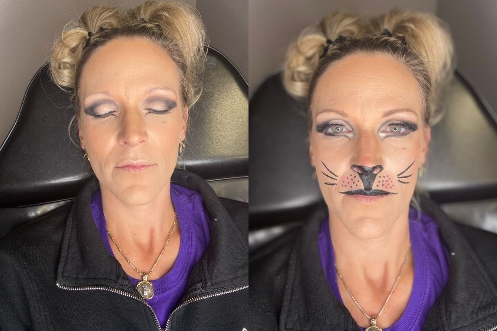 Tabby cat face paint