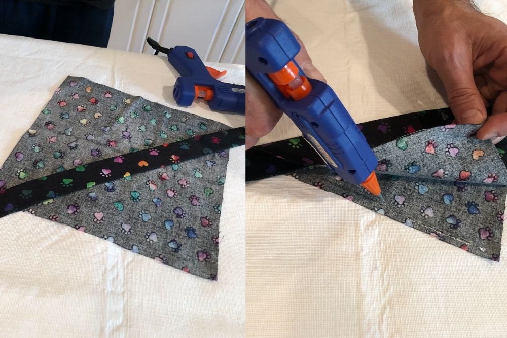 gluing dog bandana