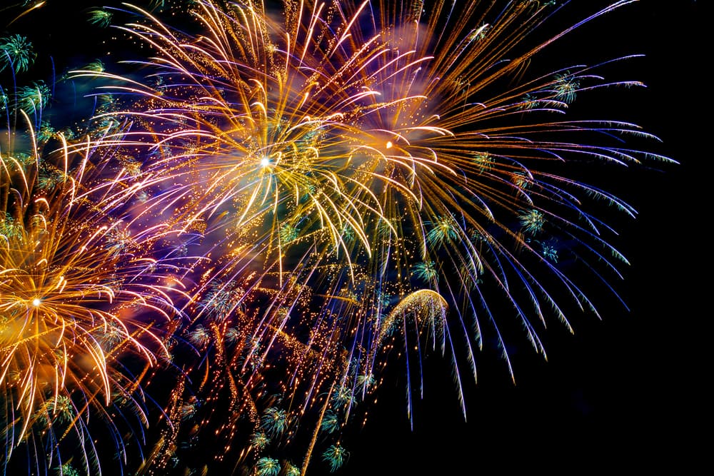 Fireworks in the sky