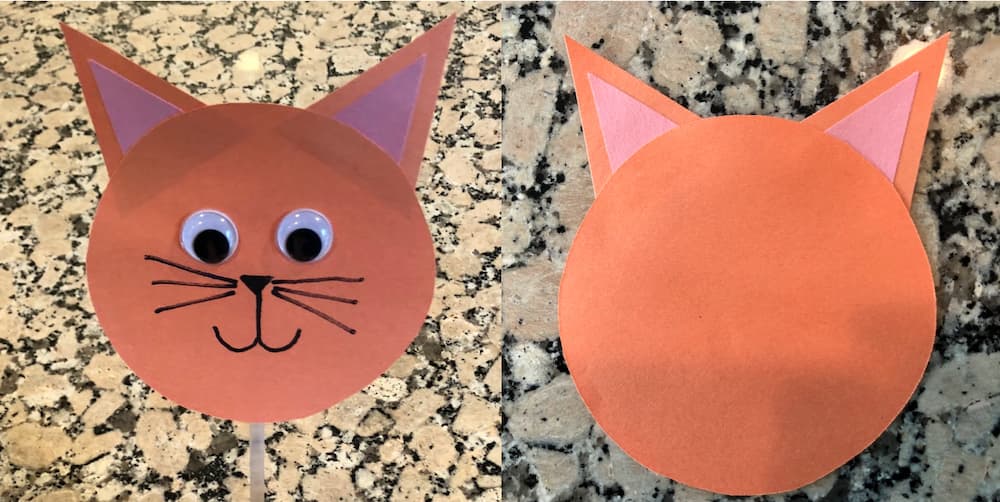 Cat crafts puppet
