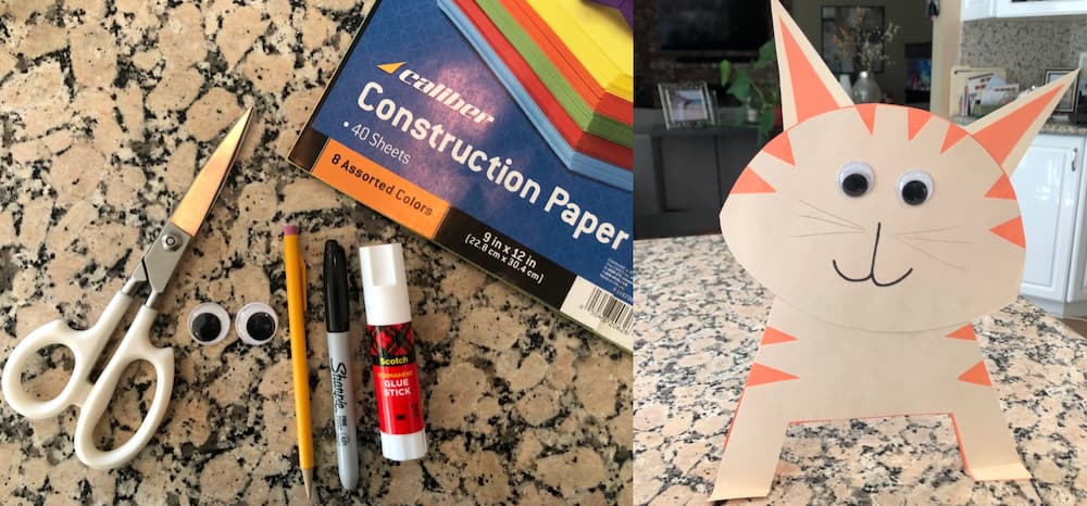 Standing cat craft for kids